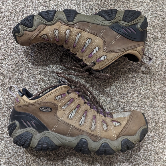OBOZ Shoes - Oboz Sawtooth Athletic Hiking Trail Shoes Brown Waterproof Womens Size 9 US